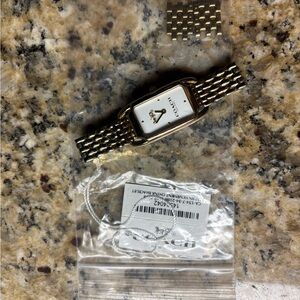Coach Gold and Black Rectangular Watch
